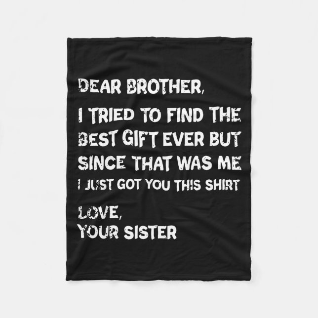 Couverture Polaire Retro Dear Brother I Tried To Find The  (Devant)