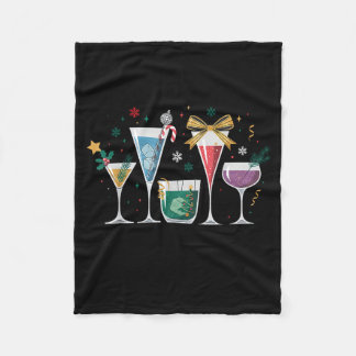 Couverture Polaire Rétro Drôle Santa's Little Helper Martini Joyeux N