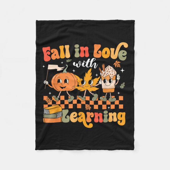 Couverture Polaire Retro Fall In Love Avec Apprentissage Automne Citr (Devant)