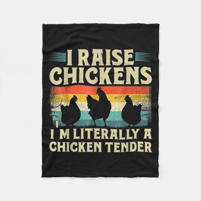 Couverture Polaire Retro Funny Chicken Lover Gift – I Raise Chickens  (Devant)