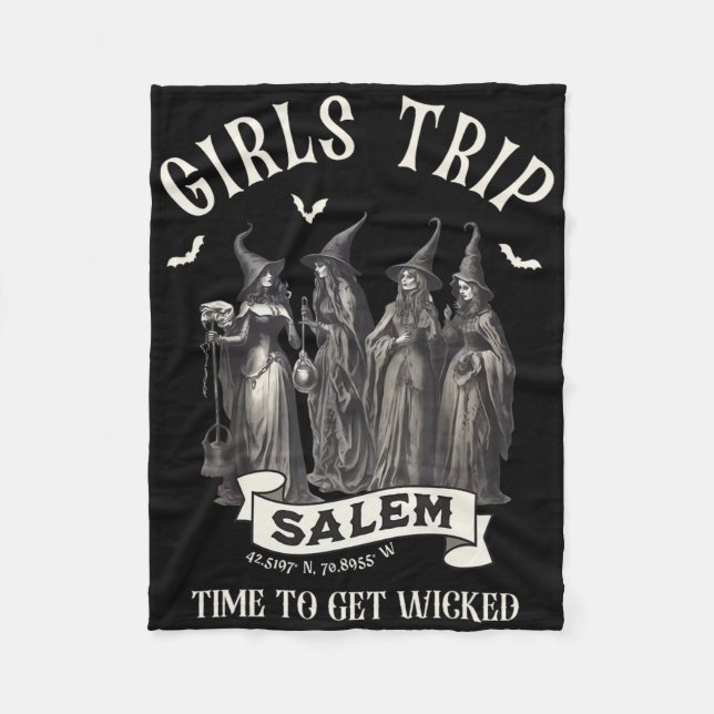 Couverture Polaire Retro Girls Trip Salem 1692 Ils Ont Manqué Une Sor (Devant)
