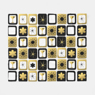 Couverture Polaire Retro Glamorous Gold Fleece Blanket