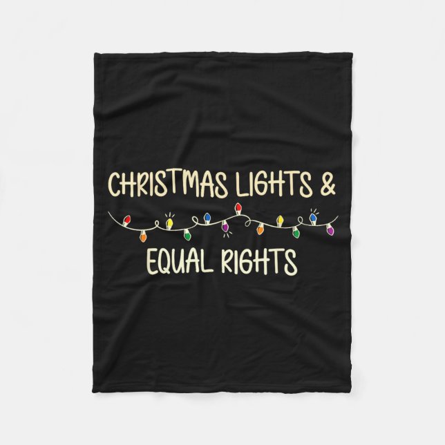 Couverture Polaire Retro Holiday Lights &amp; Reproductive Rights Xma (Devant)