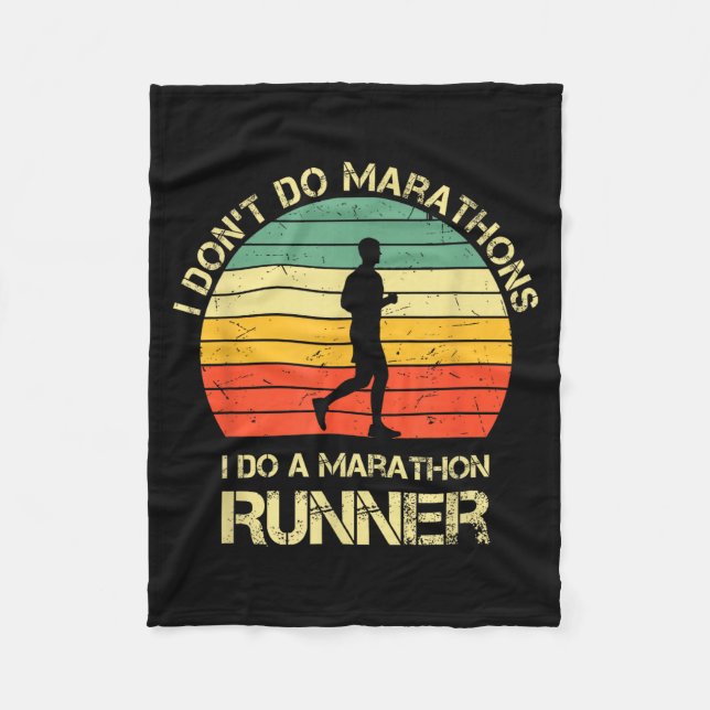 Couverture Polaire Retro I Don't Do Marathons I Do A Marathon Runner  (Devant)