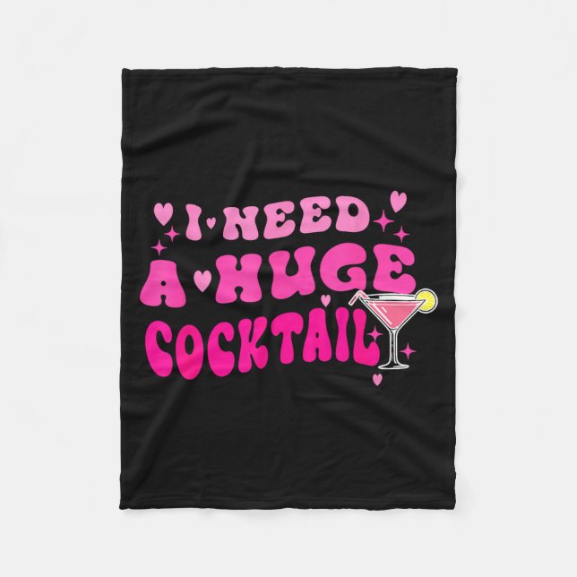 Couverture Polaire Retro I Need A Huge Tail Funny Party Drinking Gift (Devant)
