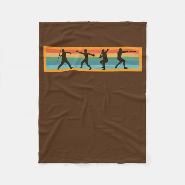 Couverture Polaire Retro Javelin Discus Shot Put Marmer Track Et (Devant)