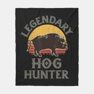 Couverture Polaire Retro Legendary Hog Hunter Vintage Pig Hog Boar Hu