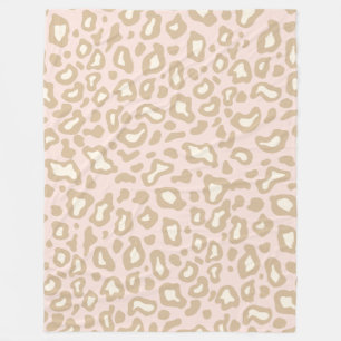 Couverture Polaire Retro Léopard Fleece Chambre Lit Blanche Cadeau