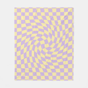 Couverture Polaire Retro Lilac Pastel Jaune Chaussure Chaussée