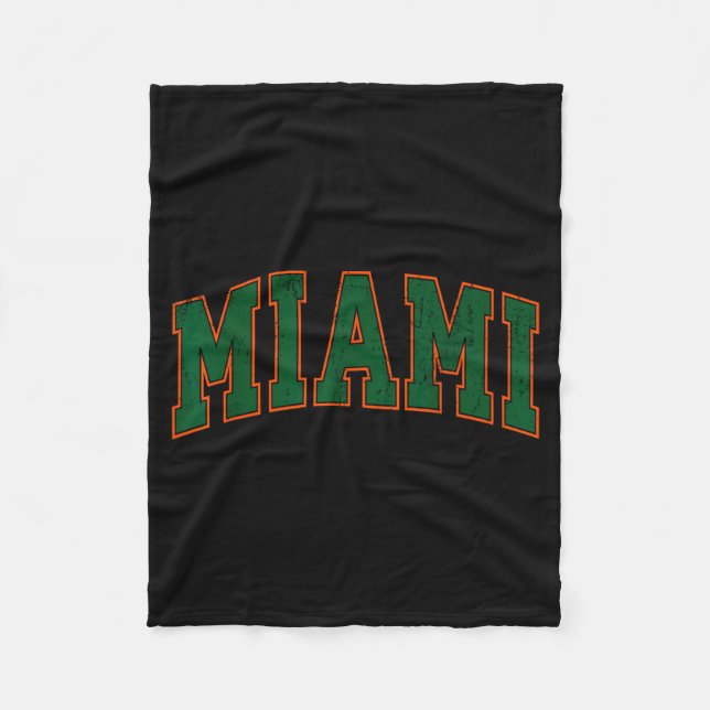 Couverture Polaire Retro Miami Florida Tee Men Women And Kids  (Devant)