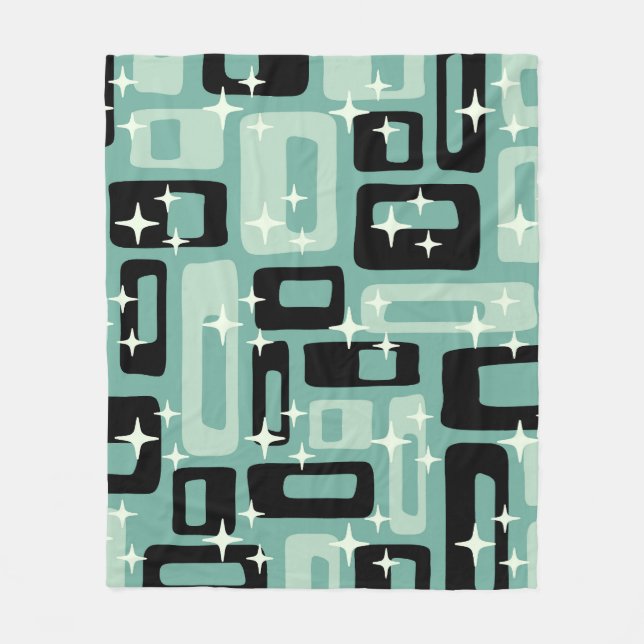 Couverture Polaire Retro Mid Century Modern Abstract Pattern (Devant)
