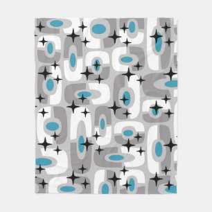 Couverture Polaire Retro Mid-Century moderne Cosmique Abstrait Motif