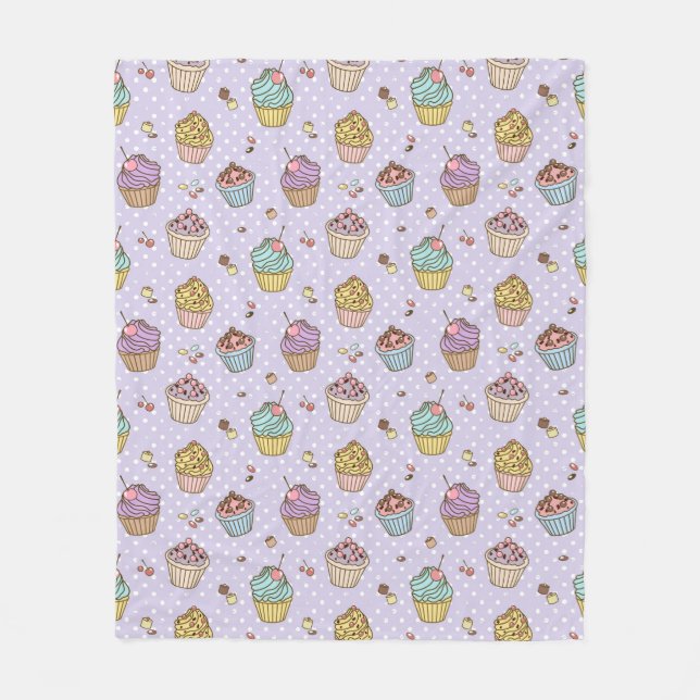 Couverture Polaire Rétro motif de bonbons (Devant)