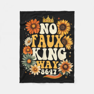 Couverture Polaire Retro No Faux King Way Funny Retro Sunflower Crown