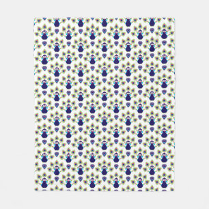 Couverture Polaire rétro paon exotique de l'Inde