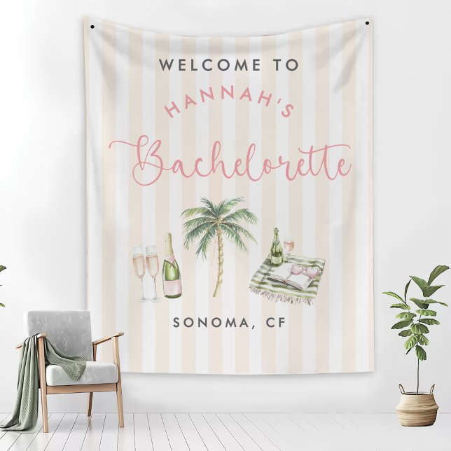 Couverture Polaire Retro Pink Wine Country Bachelorette Weekend Fleec (Créateur téléchargé)