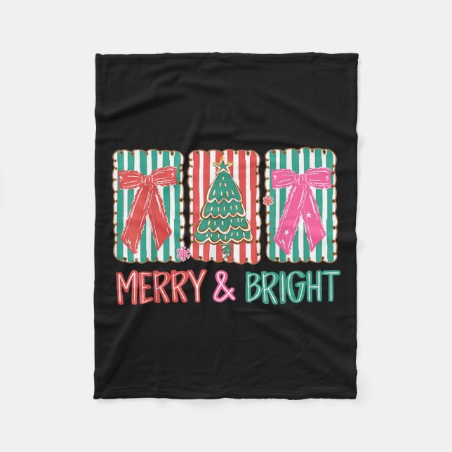 Couverture Polaire Retro Preppy Merry And Bright Girly Coquette Chris (Devant)