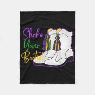 Couverture Polaire Retro Shake Your Bootie Mardi Gras Cadeaux Drôles