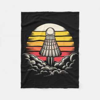 Couverture Polaire Retro Shuttle Sports Outfit Rocket Badminton Playe