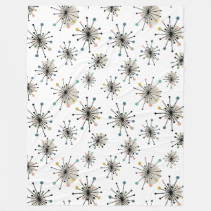 Couverture Polaire Retro Starburst Mid Century Motif moderne