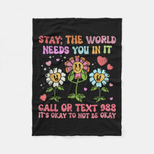 Couverture Polaire Retro Super Stay World a besoin de vous Suicide Pr