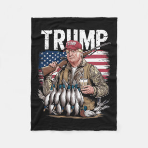 Couverture Polaire Retro Trump Chasse Canard Bonjour Chasse Saison No