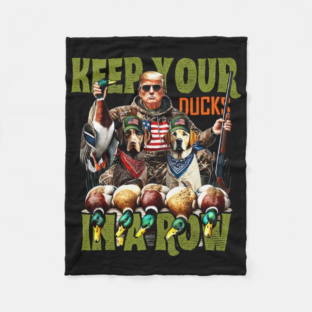 Couverture Polaire Retro Trump Hunting Duck Camo Funny Keep Your Duck (Devant)
