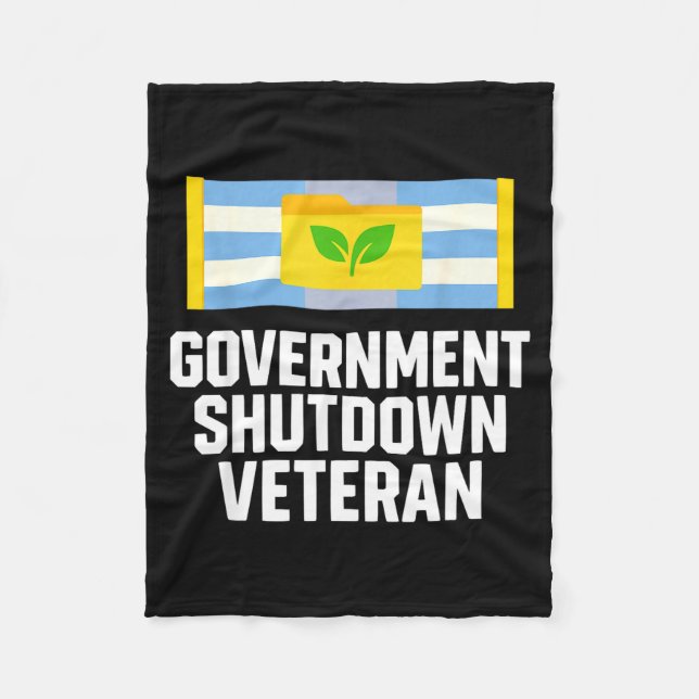 Couverture Polaire Retro Vintage Government Shutdown Veteran  (Devant)