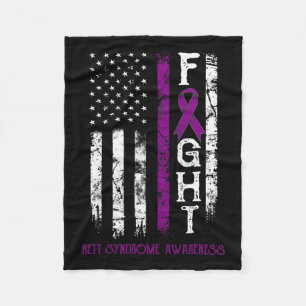 Couverture Polaire Rett Syndrome Guerrier Us Drapeau Décerné Syndrome