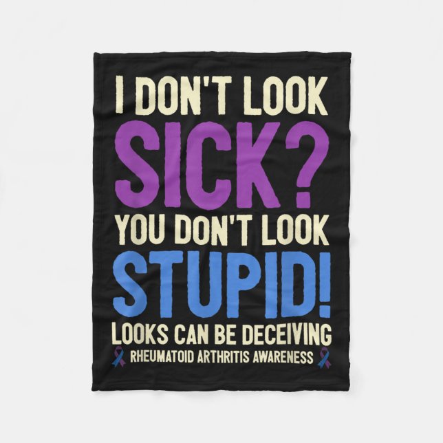Couverture Polaire Rheumatoid Arthritis Awareness Quote I Don't Look  (Devant)