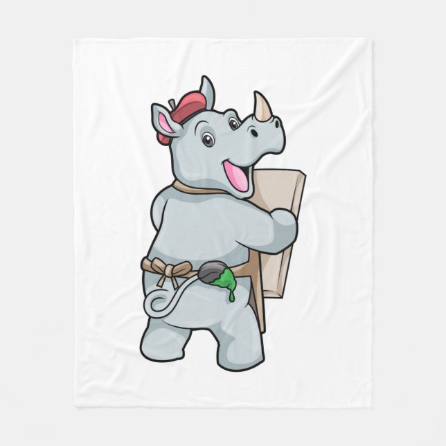Couverture Polaire Rhino at Painting with Colours (Devant)