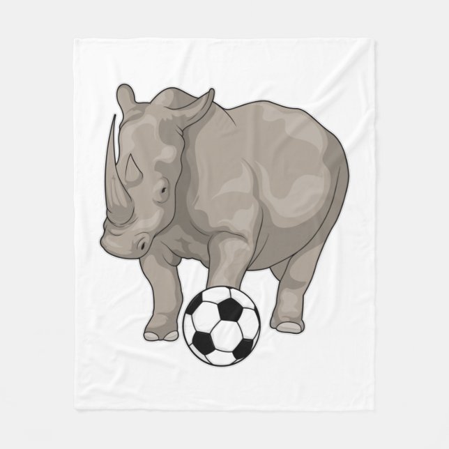 Couverture Polaire Rhinocéros Soccer (Devant)