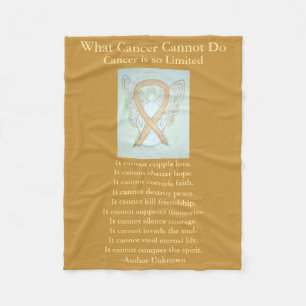 Couverture Polaire Ribbon de sensibilisation au cancer chez l'enfant 