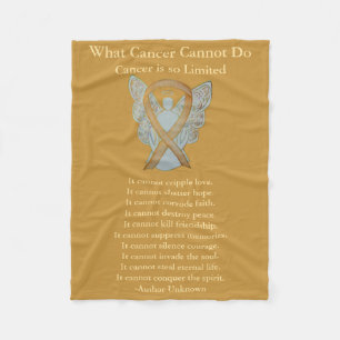 Couverture Polaire Ribbon de sensibilisation au cancer de l'enfance c