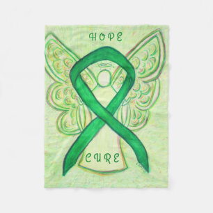 Couverture Polaire Ribbon Soft Chemo Blanche de sensibilisation au ca