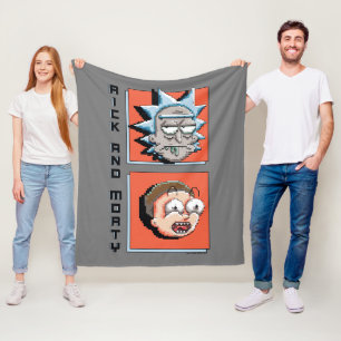 Couverture Polaire RICK ET MORTY™   Graphique de panneau de pixels
