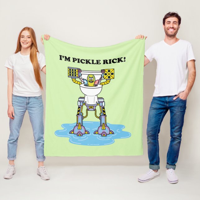 Couverture Polaire RICK ET MORTY™ | Pickle Rick Toilet Mech (En situation)