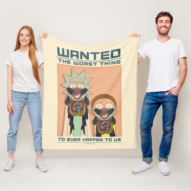 Couverture Polaire RICK ET MORTY™ | Poster Recherché Glorzo (En situation)