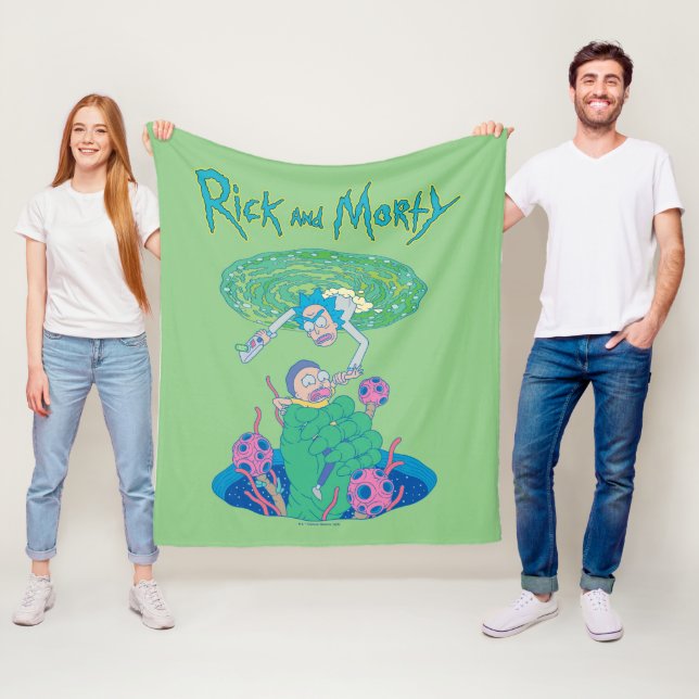 Couverture Polaire RICK ET MORTY™ | Secourt du portail (En situation)