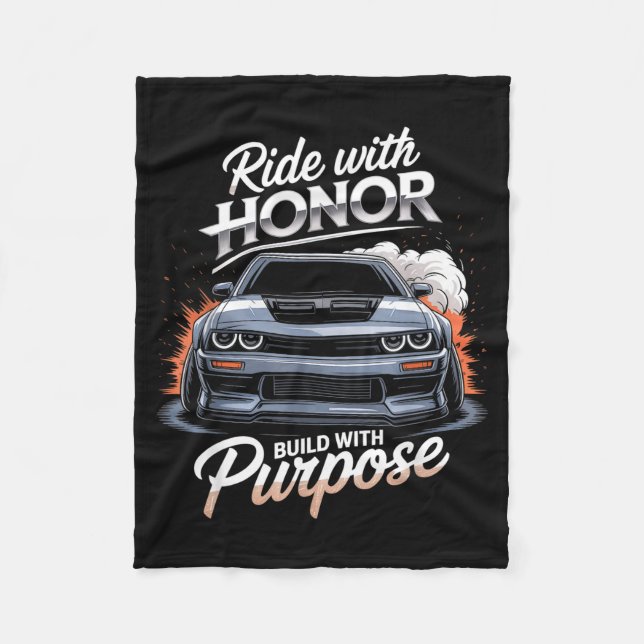 Couverture Polaire Ride With Honor Car Lover  (Devant)