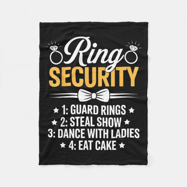 Couverture Polaire Ring Security Wedding Party Funny Ring Bearer  (Devant)