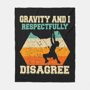 Couverture Polaire Rock Climber Bouldering Vintage Retro Rock Climbin