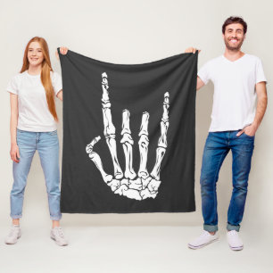 Couverture Polaire Rock Concert Skeleton Main