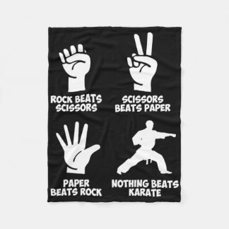Couverture Polaire Rock Paper Nothing Beats Karate