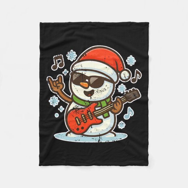 Couverture Polaire Rock Snowman With Guitar Premium Tri-blend  (Devant)