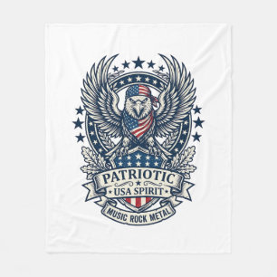 Couverture Polaire Rocker du bandana patriotique Méta musique Old Glo