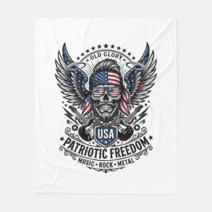 Couverture Polaire Rocker du bandana patriotique Méta musique Old Glo