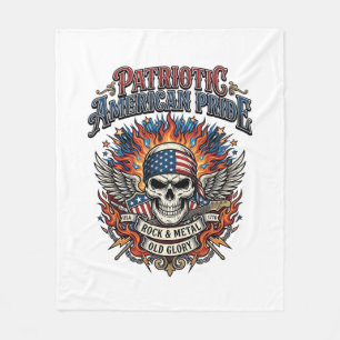 Couverture Polaire Rocker du bandana patriotique Méta musique Old Glo