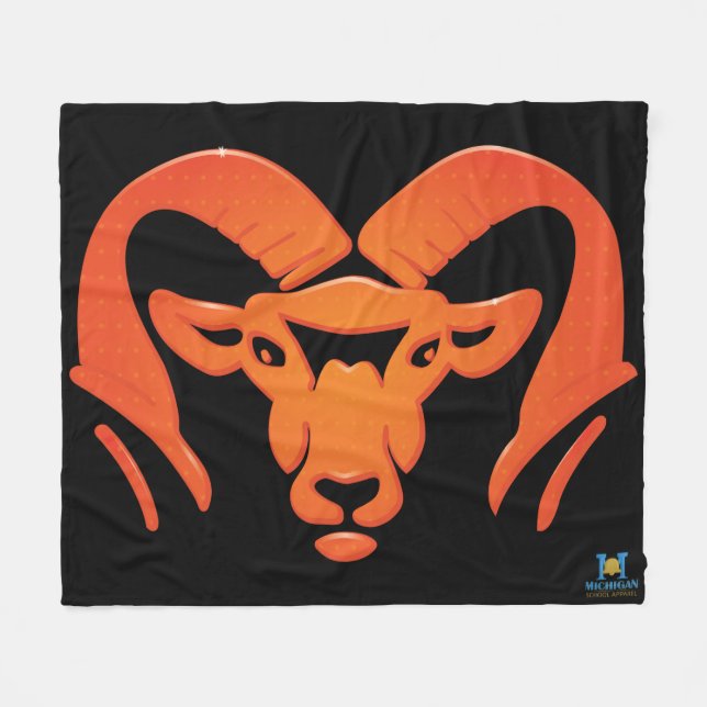 Couverture Polaire Rockford Rams #4 Fleece Blanket (Devant (Horizontal))