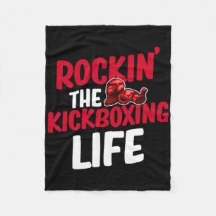 Couverture Polaire Rockin 'The Kickboxing Life Arts Martiaux Boxeur J